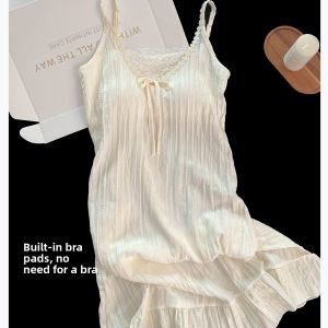 V.C.I | Padded Cloud Cotton Womens Tank Dress Sleeping Wear