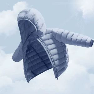 5-14Y Childrens Down Coats Boys Girls Lightweight Autumn Jackets Kids Solid Casual Outerwear Teenager Fashion Winter Clothing