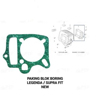 Paking Blok Boring Bawah Legenda - Packing Peking Gasket Cylinder Silinder Block Seher Seker Buring Honda Supra Fit Lama Revo 100