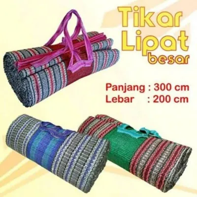 Tikar Hajatan Tikar Gulung Tikar Anyaman Samak Gulung 200x 300Cm