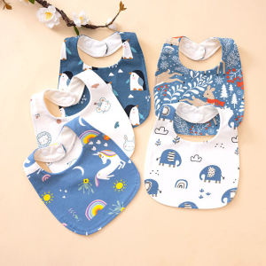 Soft Cotton Drooling and Teething Baby Bibs with super-absorbent organic cotton Ajustable Bib