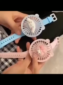 Mainan Anak Jam Tangan Kipas Angin – Fan Watch Portable untuk Laki-Laki & Perempuan
