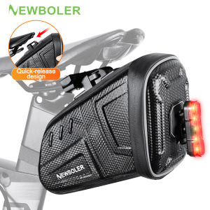 NEWBOLER 1.5L/2.5L Waterproof Bicycle Saddle Bag MTB Road Bike Saddlebags Reflective Striped Bicycle Tool Bag MTB Accessories
