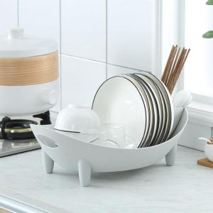 Simple Home Kitchen Drain Bowl Rack Dish Drainer Basket Utensil Storage Shelf Plastic Material Easy to Clean And Maintain