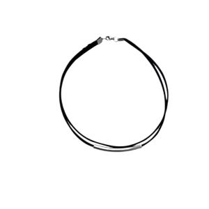 สร้อยคอแบบชั้นลูกกันหลายชั้นที่เป็นมิตรกับผู้ใหญ่ โซ่แบบหนัง ชุบโลหะผสม รูปทรงไม่สมมาตร ขนาดเล็ก สำหรับผู้หญิง