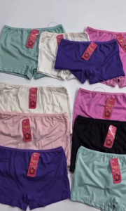 Womens Safety Underwear Cotton Spandex 12PCS Boxer shorts For Girl 6 pcs plain boyleg boxer Shorts