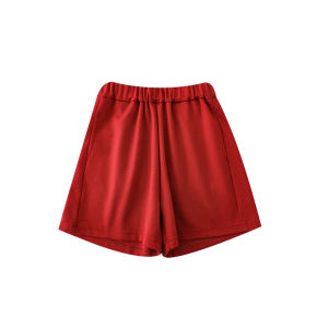 Youyou Kids Knitted Sporty Shorts Summer Thin Cotton Blend Casual Five-Quarter Length Asymmetrical Pocket Boys Fashionable Shorts