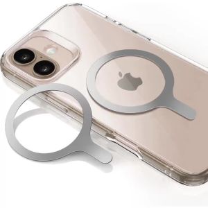 Tấm Kim Loại Hình Tròn Cho Miếng Dán Magsafe Vòng Sắt Từ Tính Giá Đỡ Điện Thoại Từ Tính Sạc Không Dây Tương Thích Với iPhone 14 15 - Tùy Chọn 4 Cái/3 Cái/1 Cái