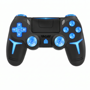 GAMINJA RGB Bluetooth Game Controller LED Light Wireless Gamepads For PS4 PS3 Console Computer PC 6axis Gyroscope Dual Vibration