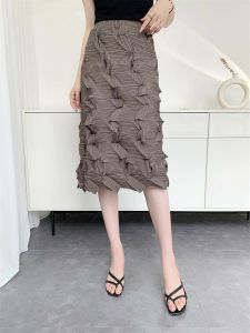 Miyake กระโปรงการออกแบบที่หรูหราแฟชั่นอัดพลีทไฮเอนด์ใหม่ # B-1109