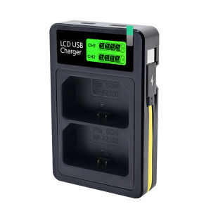 NP-FZ100 Dual Slot LED Charger Type-C USB for Sony A7 III A7M3 A7 IV A7M4 A7C II A7CR A6600 A6700 ZV-E1 FX30