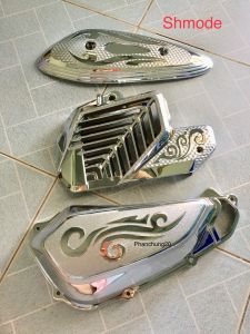 COMBO ỐP PHỤ KIỆN TRANG TRÍ DÙNG CHO ĐỜI XE  SHMODE 2020 2021 2022 2023 2024 CROM (3 MÓN : CHE PÔ NHỎ BẦU E KÉT NƯỚC )