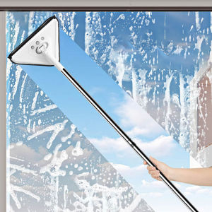 Triangle Mop for Washing Glass Telescopic Wiper Brush Household Kitchen Wall Flat Floors Windows Ceiling Dust Cleaning Squeegee