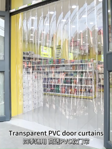 PVC Door Curtain Transparent Plastic Strip Hanger for Kitchen Use