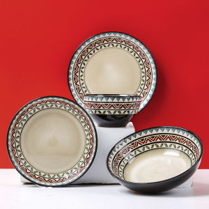 New Nordic Ceramic Serving Platter For Fruits and Dishes Home Use Underglaze