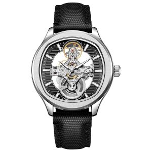 DULUNWE New Mens Skeleton Mechanical Watch Waterproof Automatic Watch Luminous Hands Relógio Masculino