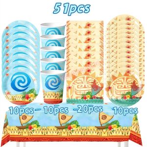 Hasbro | Ocean Theme Birthday Party Decoration Tableware Plates Cup Balloon Kids Favor Baby Shower Girls Party Supplies Photo Props Booth
