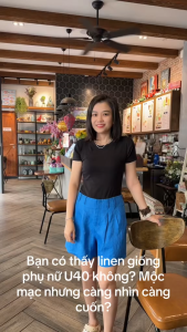 Quần short linen tưng ống rộng lưng liền cho eo từ 72-84cm. [JUNE LINEN] #Q06-LL