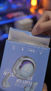 Tai Nghe Bluetooth trong suốt air 39 tws không dây thời trang chống nước hiển thị pin tiện lợi