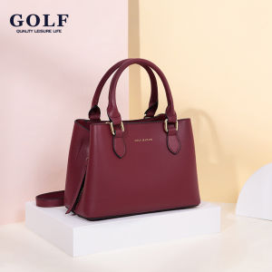 GOLF QUALITY Leather Handbags for Women Luxury Shoulder Sling Bag for Male  Large Capacity  Crossbody Shoulder Bag Ladies Waterproof Womens Tote Bags Elegant Black Red