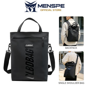 MENSPE 4-Way Convertible Backpack Large Trave Bag Crossbody Bag with Luggage Strap Multi-Pocket Bag Business Bag College Backpack Casual Shoulder Bag