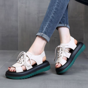 Đế dày da xăng-đan đế xuồng nữ đệm xốp đế mềm chống trượt 2023 Xăng đan Rô-ma mùa hè mới