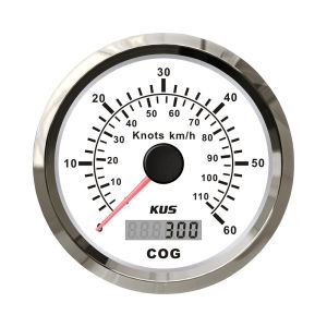 KUS 85mm GPS Speedometer Speed Gauge Meter 0-15Knots 28KM/H 0-30Knots 55KM/H 0-60Knots 110KM/H for Boats Yachts with Backlight