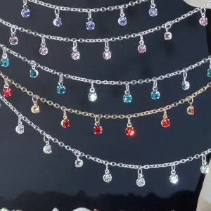 2M Pha Lê Kính Hạt Mặt Dây Đồng Dây Cho DIY Bohemia Vòng Cổ Vòng Chân Vòng Tay Trang Sức Làm Cho Bé Gái