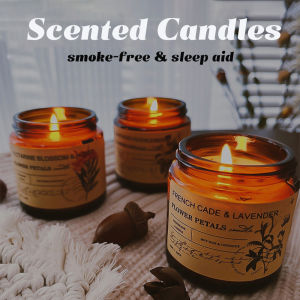 Soy Scented Candles For Room Fragrance smoke-free petal Scented Candles Gift Set For Souvenir Exquisite packaging Christmas Decoration Weddingbirthday Party Indoor Air Purification Long-lasting Fragrance Soothe The Nerves And Help Sleep For Relaxing