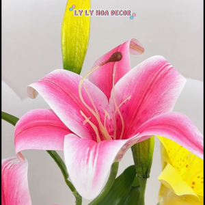 Cành Hoa ly cao su hoa ly nhân tạo giống thật decor trang trí nhà cửa