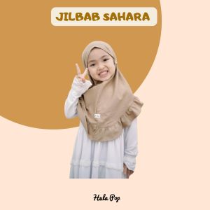 Jilbab Anak Sahara Hullapop Warna Coklat  Size 1-5tahun