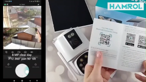 Hamrol 4k 8MP Dual Lens Dual Screen AOV PTZ WiFi Solar Battery Camera AI Human Detection Outdoor CCTV