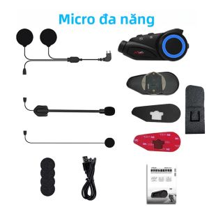 Tai Nghe Bluetooth MAXTO M3 Cho Mũ Bảo Hiểm Xe Máy Liên Lạc Nội Bộ 1000m WiFi Camera Ghi Hình 1080P Chống Nước Dành Cho 6 Người Lái Có Chức Năng Khử Tiếng Ồn