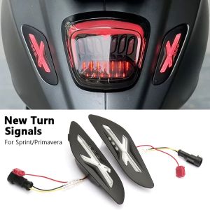 New LED Indicator Light Flashing Motorcycle Front Rear X-shaped Turn Signal For Vespa Sprint 150 125 Primavera 125 PRIMAVERA 150