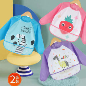 Baby Waterproof Smock Eating Big Bib Infant Bib Bib Complementary Food Fall and Winter Anti-Dirty Apron Bib Protection