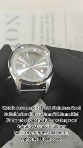Vỏ Đồng Hồ Pilot 40MM Bằng Thép Không Gỉ Mạ PVD Bạc Đen Phụ Kiện Sửa Chữa Đồng Hồ Chống Nước NH35 NH36 Với Núm Vặn Dành Cho Đồng Hồ Nam Cao Cấp
