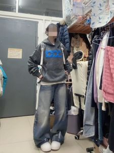 XIANGBAIWEI | American Street Heavyweight Embroidered Hoodie Thick Warm Winter Loose Style