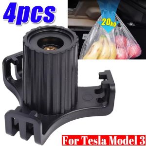 【Pphha】4Pcs Car Trunk Hook ABS Storage Mount Thickened Knob Type Installation Hook Auto Interior Accessories for Tesla Model 3 Highland