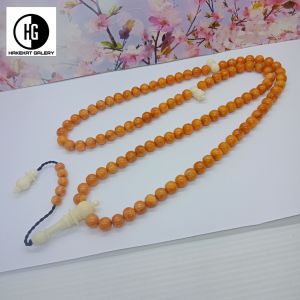 tasbih batu marjan oren kombinasi tulang sapi h688