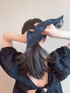 Flower Fabric Bun Hair Rope Hair Band Adult Flower Bud Twist Chuck High Quality Flower Hairpin Woman Hair Twist Band