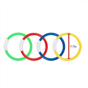 Diving Rings 4pcs Underwater Pool Toys Kids Dive & Retrieve Toys