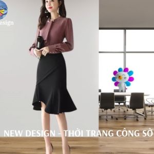 Chân váy đuôi cá Váy nữ đẹp thời trang công sở vượt thời gian Chất vải nhập co giãn tốt New Design CV0032