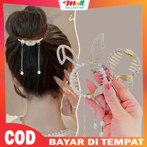 MALL Jepitan Rambut Dengan Hiasan Berlian Cantik Motif Rumai Mahkota Wanita Gaya Korea ACC08