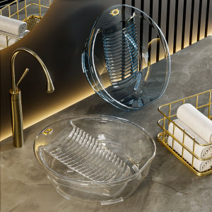 Durable Thickened Plastic Laundry Basin with Washing Board for Underwear And Clothes Small Size for Home And Student Dormitory Use