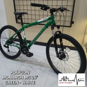 SEPEDA MTB POLYGON MONARCH M5 GREEN - WHITE 26" 3x7 SPEED