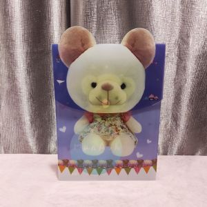 Big head bear cute cartoon PVC waterproof A4 button file folder