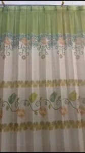 Vitrase motif Bunga teratai Hijau// Lapisan gorden Blackout mewah// Tirai siang indah di lihat// Lapisan gordeng jendela minimalis