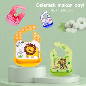 BEVAVAR Celemek makan bayi slaber EVA anak bibs kartun/baby bib