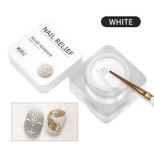 Nail art 3D Emboss gel drawing gel white 6g 新款美甲网红芭蕾飘带甲浮雕胶微雕胶3D蝴蝶结彩绘胶免洗胶