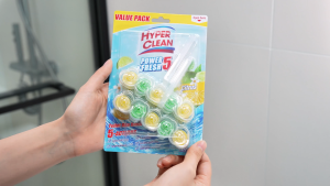 HYPERCLEAN 2PK Toilet Rim Blocks | 5-in-1 Hanging Toilet Bowl Cleaner | Toilet In-Cistern Block Cleaner- Fresh Fragrance -Deodorant -Antibacterial